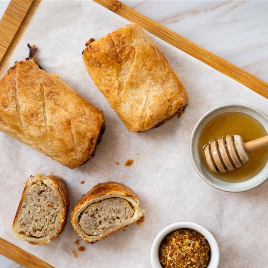Sausage Rolls Free Range Pork, Sage, Bacon and Onion (2 Large) 500g