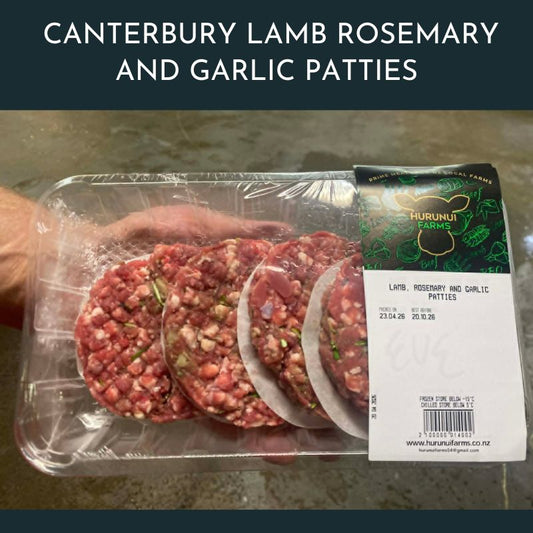 Canterbury Lamb, Rosemary and Garlic Patties