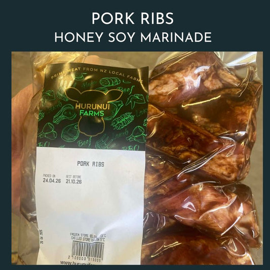 Free Range Pork Ribs in Honey Soy