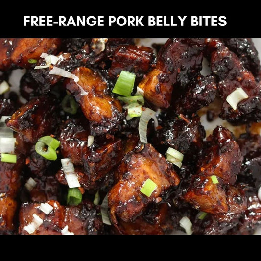 Free Range Pork Belly Bites Honey Soy -  500g