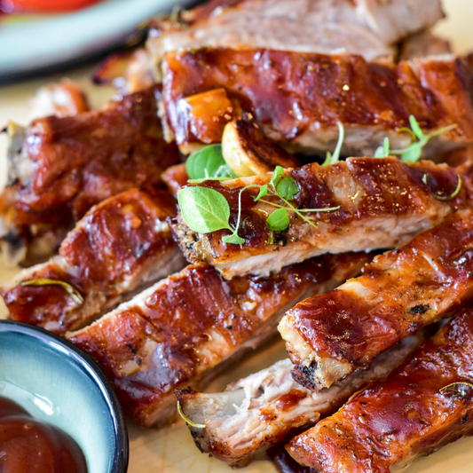 Free Range Pork Ribs in Honey Soy 500g